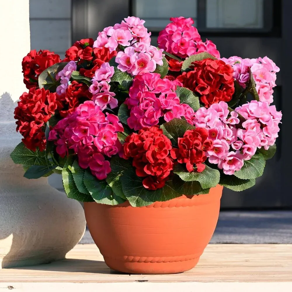 6-PCS Multi Artificial Silk Faux Flowers Plants Balcony Garden Home Decoration